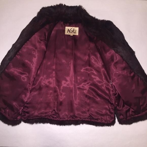 Niki purple Rabbit fur short jacket - Picture 2 of 5